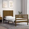 vidaXL Bed Frame without Mattress Honey Brown Single Solid Wood