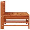 vidaXL Garden Middle Sofa Solid Pine Wood Wax Brown