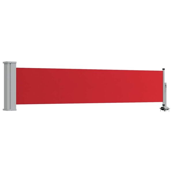 vidaXL Patio Retractable Side Awning 60x300 cm Red