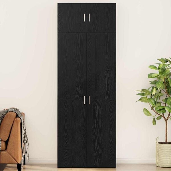 vidaXL Storage Cabinet 3 pcs Black Oak