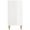 vidaXL Bedside Cabinet High Gloss White 40x35x70 cm Engineered Wood
