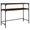 vidaXL Console Table Smoked Oak 100x35.5x75 cm Engineered Wood