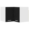 vidaXL Hanging Cabinet Black Oak and White 57 x 57 x 40 cm