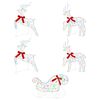 vidaXL Christmas Reindeer with sleigh 5 pcs 100 LEDs Multicolour