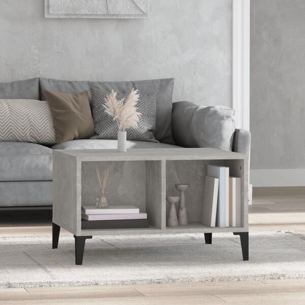 vidaXL Coffee Table Concrete Grey 60x50x36.5 cm Engineered Wood