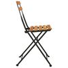 vidaXL Folding Bistro Chairs 8 pcs Solid Wood Teak and Steel