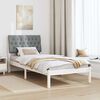vidaXL Bed Frame with Upholstered Headboard White 90 x 190 cm