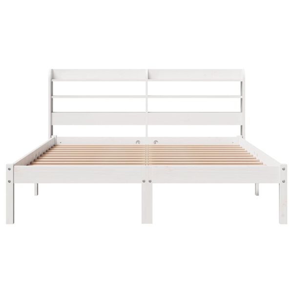 vidaXL Bed Frame without Mattress White 120x200 cm Solid Wood Pine