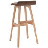 vidaXL Bar Stools 2 pcs Taupe Fabric