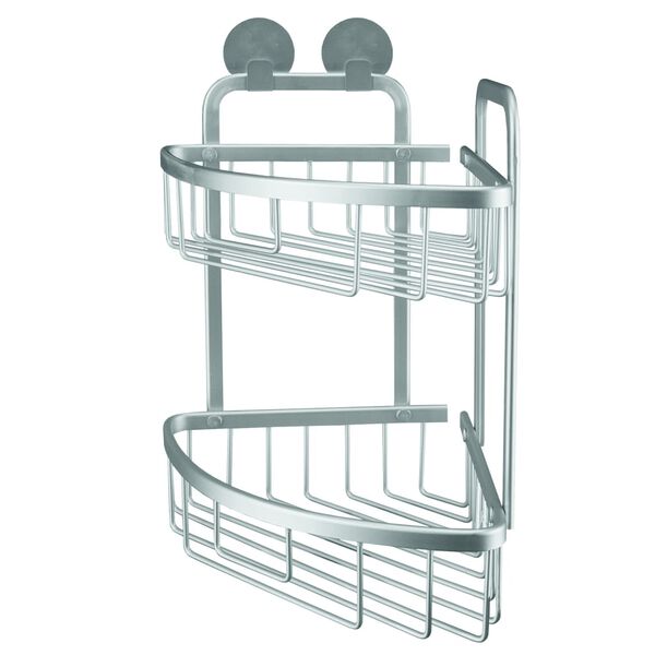 Kleine Wolke Double Shower Rack Triangular Rocco Aluminium