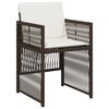 vidaXL Garden Dining Set 5 pcs Brown Poly rattan