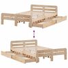 vidaXL Bed frame without Mattress 120x200 cm Solid Wood Pine