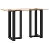vidaXL Bar Table Legs T-Shaped 2 pcs Black 40x35x(90-91) cm Steel
