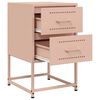 vidaXL Bedside Cabinets 2 pcs Pink 36x39x60.5 cm Steel
