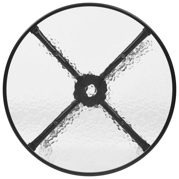 vidaXL Garden Table Black &Oslash;60x70 cm Steel