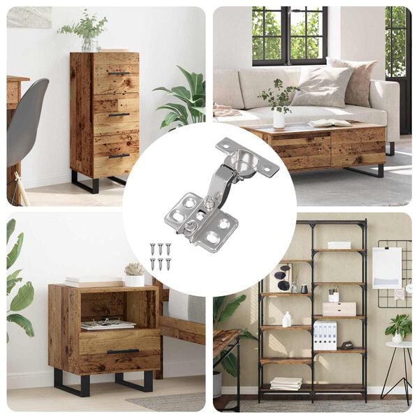 vidaXL Hinge 12 pcs Nickel 26 mm Iron