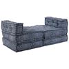 vidaXL Modular Sofa Geometric 4 pcs Indigo 70 x 70 x 56 cm Fabric