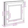 vidaXL Basement Window "RISOR" 60x60 cm Tilt&Turn DIN Right White