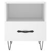 vidaXL Bedside Cabinet White 40x35x47.5 cm Engineered Wood