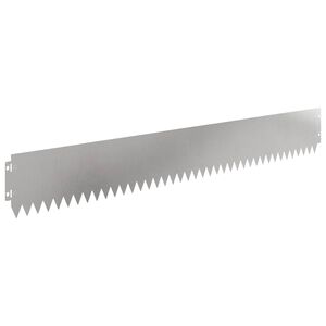 vidaXL Lawn Edging 10 pcs 103 x 15 cm Steel Silver