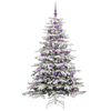 vidaXL Artificial Hinged Christmas Tree White 180 cm PE and PVC