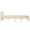 vidaXL Bed Frame Brown 215.5 x 165.5 x 69.5 cm Solid Pine Wood