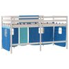 vidaXL Kids' Loft Bed with Curtains without Mattress Blue 80x200cm