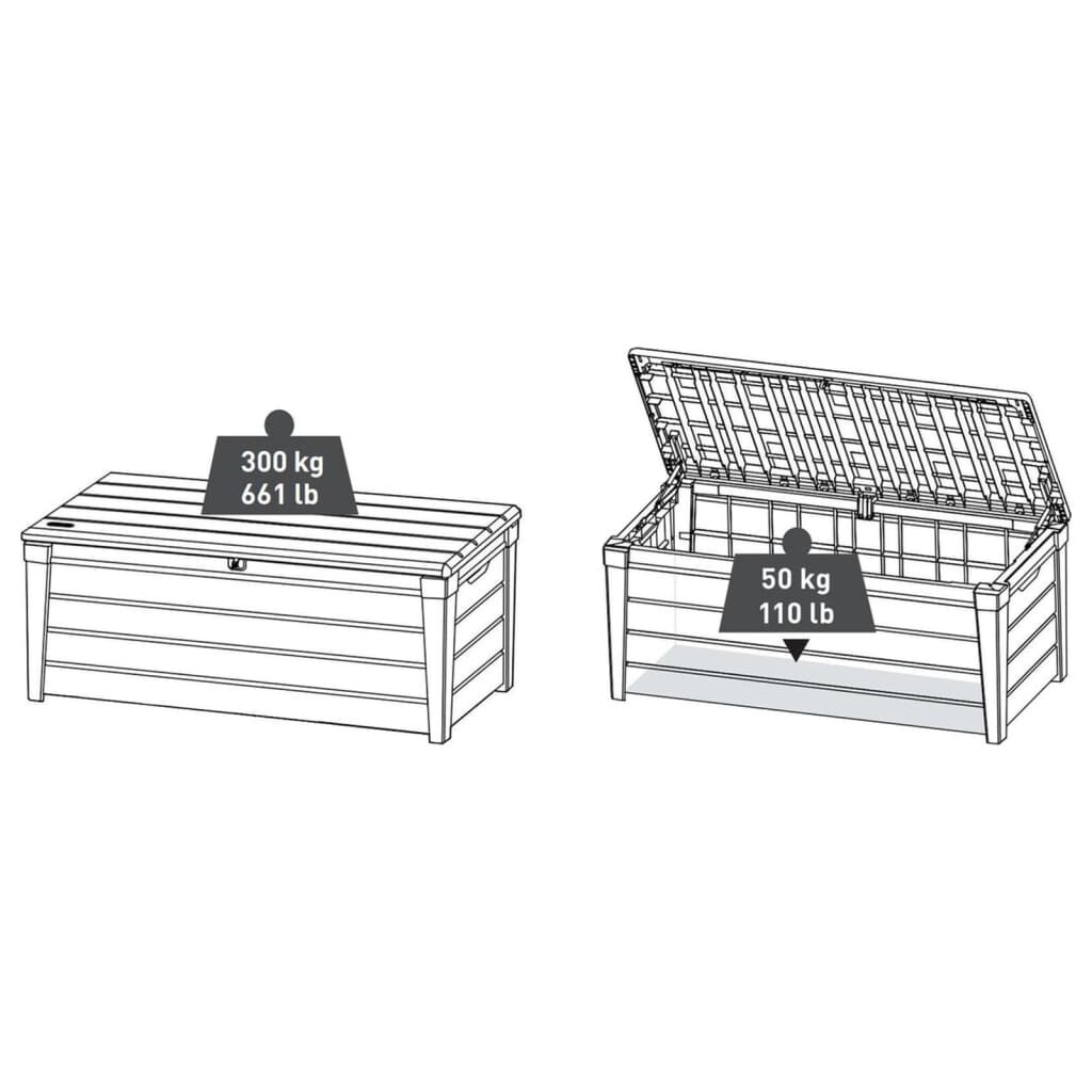 Keter brushwood storage shop bench