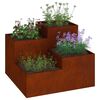 vidaXL Garden Planter Rusty 80 x 80 x 60 cm Weathering Steel