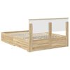 vidaXL Bed Frame with Drawer Sonoma Oak 135 x 190 cm Engineered Wood