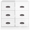 vidaXL Sideboard High Gloss White 70x35.5x67.5 cm Engineered Wood