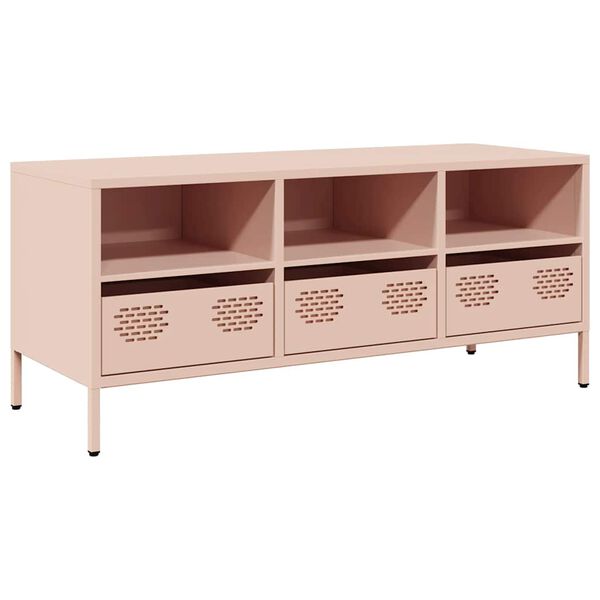 vidaXL TV Cabinet Pink 101.5x39x43.5 cm Cold-rolled Steel