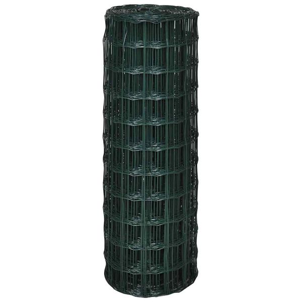 vidaXL Euro Fence Steel 25x0.8 m Green