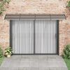 vidaXL Door Canopy Black and Transparent 350x75 cm Polycarbonate