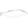 vidaXL Table Top 80x60x2.5 cm Rectangular Solid Wood Reclaimed