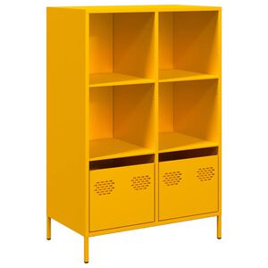 vidaXL Highboard Mustard Yellow 68x39x103,5 cm Steel