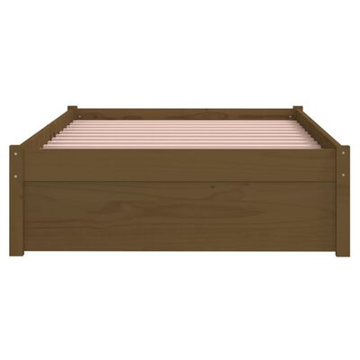vidaXL Bed Frame Honey Brown Solid Wood 90x200 cm