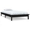 vidaXL Bed Frame without Mattress Black 100x200 cm Solid Wood