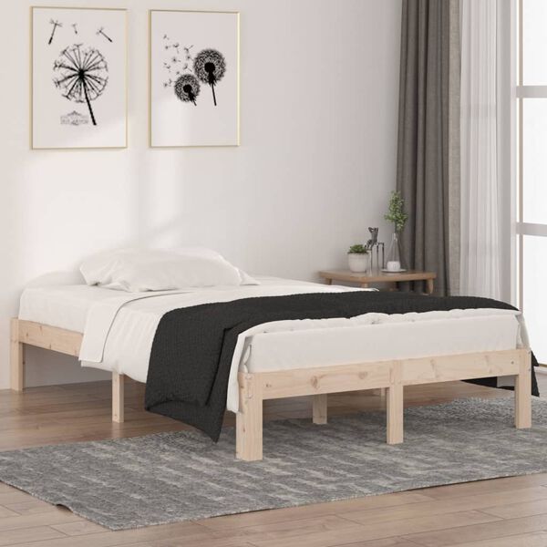 vidaXL Bed Frame without Mattress 120x190cm Small Double