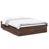 vidaXL Bed Frame without Mattress Brown Oak 140x200 cm