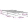 vidaXL Bed Frame without Mattress Wax Brown 100x200 cm Solid Wood Pine