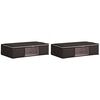 vidaXL Storage Box with Transparent Side Window 2 pcs Anthracite