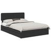 vidaXL Storage Bed with Headboard Black 150 x 200 cm Engineered Wood