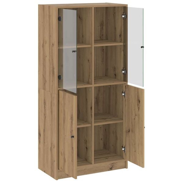 vidaXL Highboard with Doors Artisian Oak 68x37x142 cm Engineered Wood