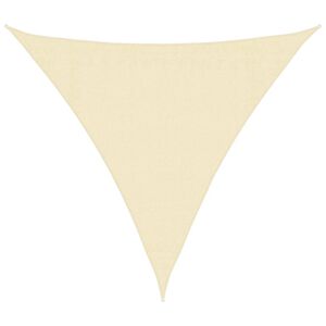 vidaXL Sunshade Sail HDPE Triangular 3.6x3.6x3.6 m Cream