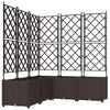 vidaXL Garden Planter 5 pcs Brown 120 x 120 x 143 cm Steel