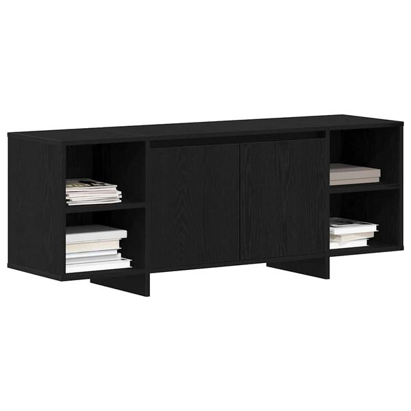 vidaXL TV Cabinet Black Oak 120 x 30 x 40.5 cm Engineered Wood