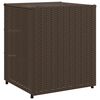 vidaXL Garden Storage Cabinet Brown 55x59x69 cm Poly Rattan