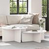 vidaXL Coffee Table 2 pcs White Solid pine wood
