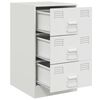 vidaXL Bedside Cabinets 2 pcs White 34.5x39x62 cm Steel